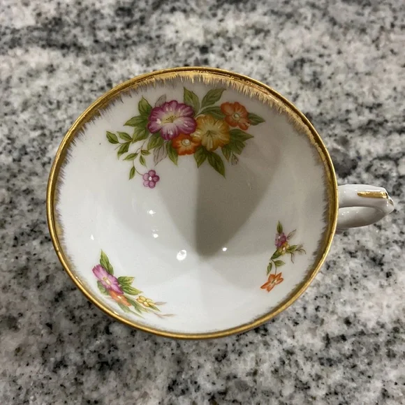 Vintage Royal Halsey China Teacup And Saucer Set! - Picture 4 of 7